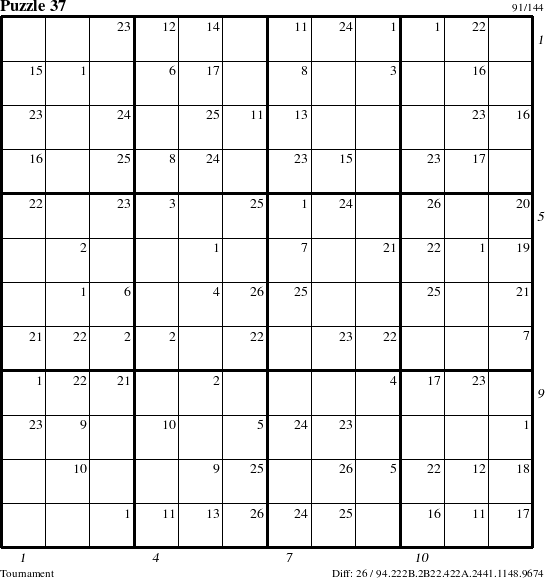 Step-by-Step Instructions for Puzzle 37 with all 26 steps marked