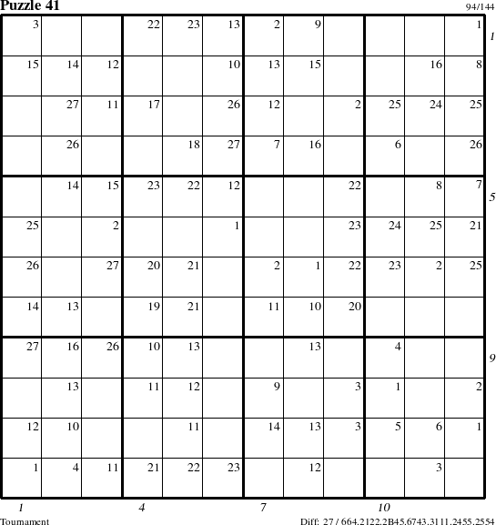 Step-by-Step Instructions for Puzzle 41 with all 27 steps marked