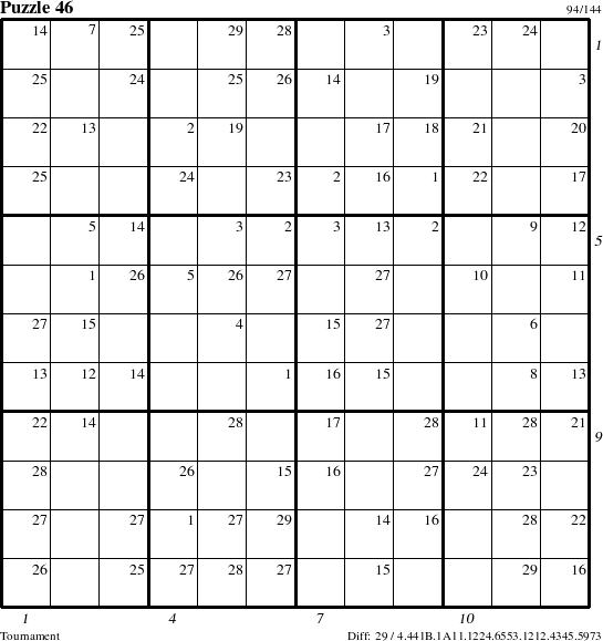 Step-by-Step Instructions for Puzzle 46 with all 29 steps marked