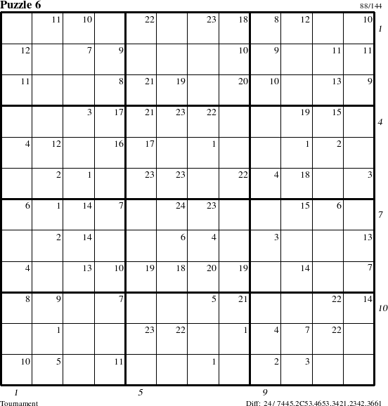 Step-by-Step Instructions for Puzzle 6 with all 24 steps marked