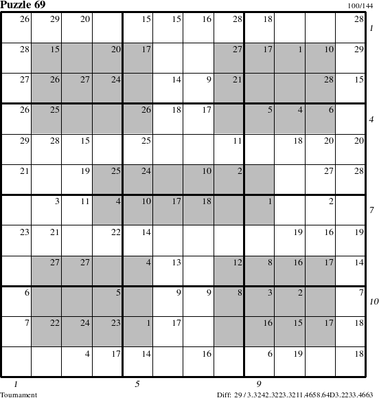 Step-by-Step Instructions for Puzzle 69 with all 29 steps marked