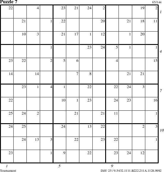 Step-by-Step Instructions for Puzzle 7 with all 25 steps marked