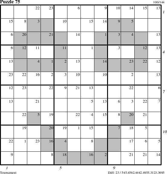 Step-by-Step Instructions for Puzzle 75 with all 23 steps marked