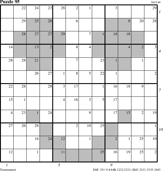 Step-by-Step Instructions for Puzzle 95 with all 29 steps marked