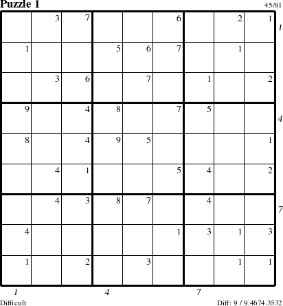 Step-by-Step Instructions for Puzzle 1 with all 9 steps marked