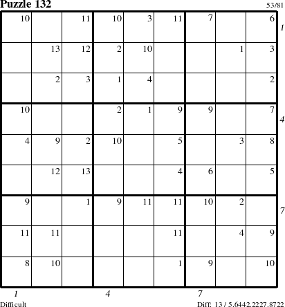 Step-by-Step Instructions for Puzzle 132 with all 13 steps marked