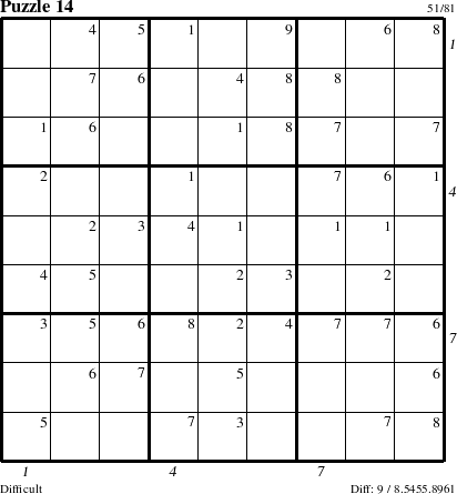 Step-by-Step Instructions for Puzzle 14 with all 9 steps marked