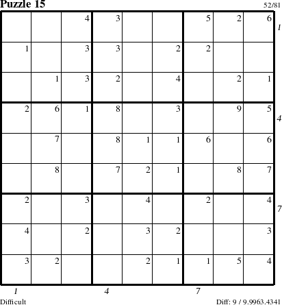 Step-by-Step Instructions for Puzzle 15 with all 9 steps marked