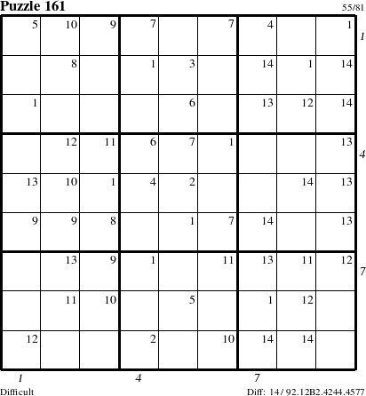 Step-by-Step Instructions for Puzzle 161 with all 14 steps marked