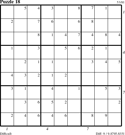 Step-by-Step Instructions for Puzzle 18 with all 9 steps marked