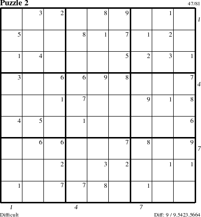 Step-by-Step Instructions for Puzzle 2 with all 9 steps marked