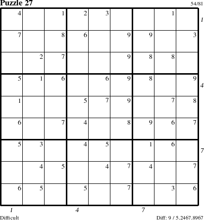 Step-by-Step Instructions for Puzzle 27 with all 9 steps marked