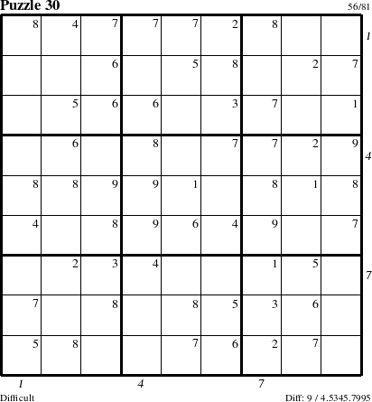 Step-by-Step Instructions for Puzzle 30 with all 9 steps marked