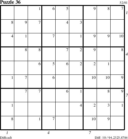 Step-by-Step Instructions for Puzzle 36 with all 10 steps marked