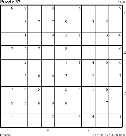 Step-by-Step Instructions for Puzzle 37 with all 10 steps marked