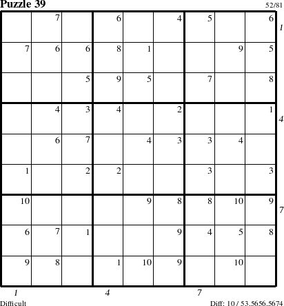 Step-by-Step Instructions for Puzzle 39 with all 10 steps marked