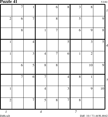 Step-by-Step Instructions for Puzzle 41 with all 10 steps marked