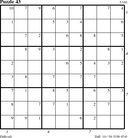 Step-by-Step Instructions for Puzzle 43 with all 10 steps marked