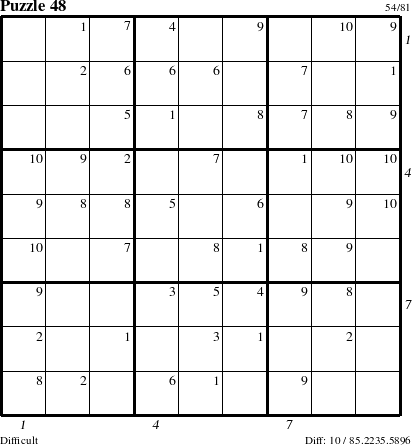 Step-by-Step Instructions for Puzzle 48 with all 10 steps marked