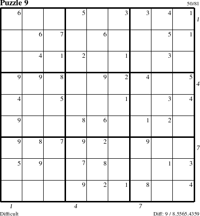 Step-by-Step Instructions for Puzzle 9 with all 9 steps marked