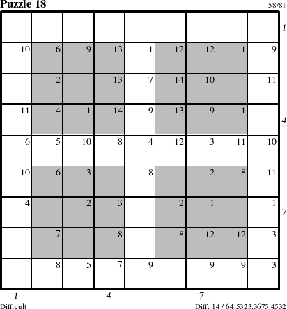 Step-by-Step Instructions for Puzzle 18 with all 14 steps marked