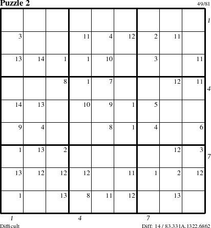 Step-by-Step Instructions for Puzzle 2 with all 14 steps marked