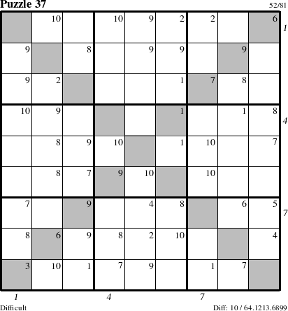 Step-by-Step Instructions for Puzzle 37 with all 10 steps marked