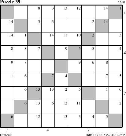 Step-by-Step Instructions for Puzzle 39 with all 14 steps marked