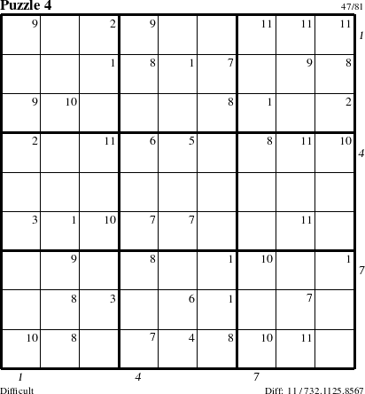 Step-by-Step Instructions for Puzzle 4 with all 11 steps marked