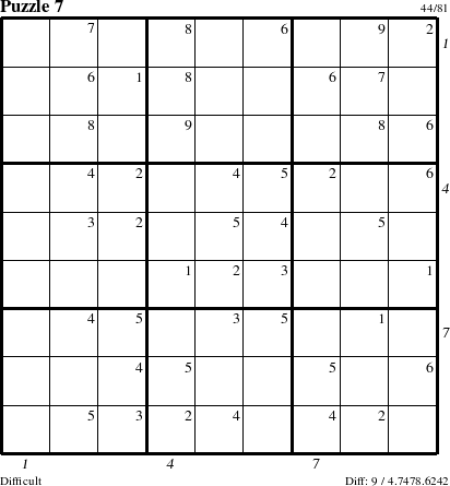 Step-by-Step Instructions for Puzzle 7 with all 9 steps marked