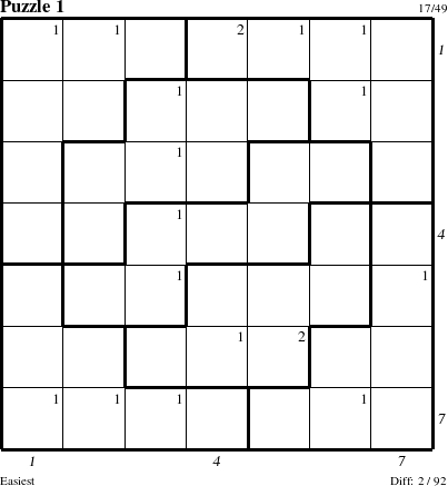 Step-by-Step Instructions for Puzzle 1 with all 2 steps marked