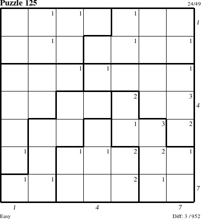 Step-by-Step Instructions for Puzzle 125 with all 3 steps marked