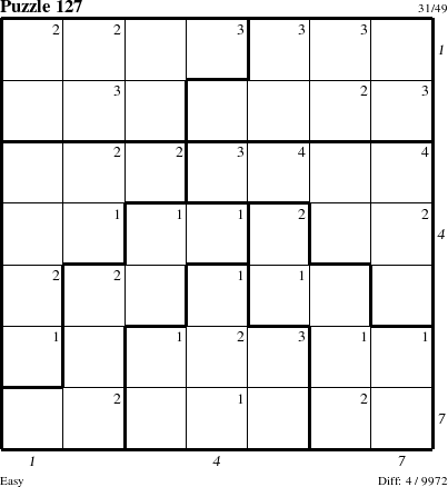 Step-by-Step Instructions for Puzzle 127 with all 4 steps marked