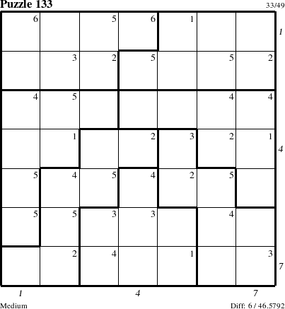 Step-by-Step Instructions for Puzzle 133 with all 6 steps marked