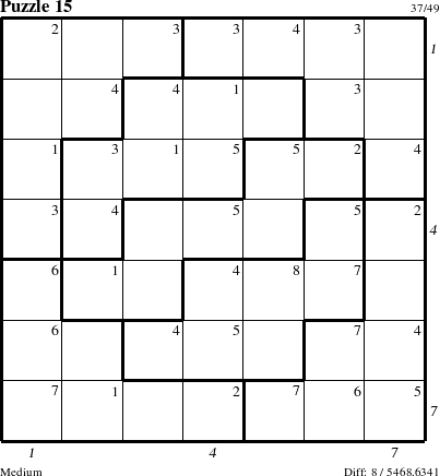 Step-by-Step Instructions for Puzzle 15 with all 8 steps marked