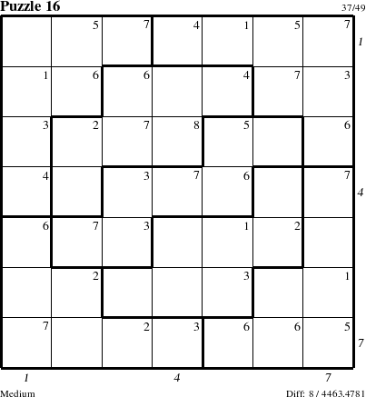 Step-by-Step Instructions for Puzzle 16 with all 8 steps marked