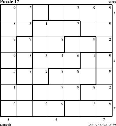 Step-by-Step Instructions for Puzzle 17 with all 9 steps marked