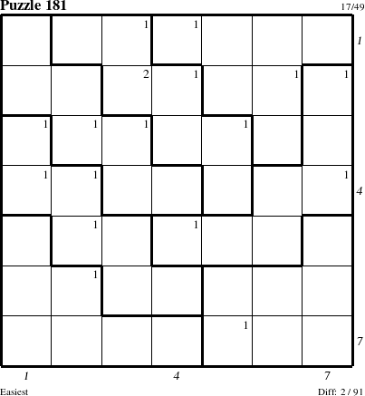 Step-by-Step Instructions for Puzzle 181 with all 2 steps marked