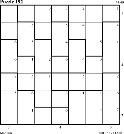 Step-by-Step Instructions for Puzzle 192 with all 7 steps marked