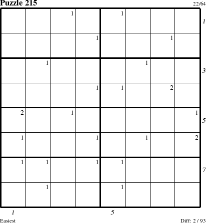 Step-by-Step Instructions for Puzzle 215 with all 2 steps marked