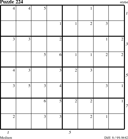 Step-by-Step Instructions for Puzzle 224 with all 6 steps marked