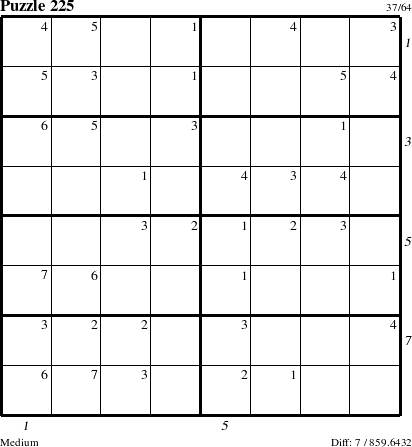 Step-by-Step Instructions for Puzzle 225 with all 7 steps marked