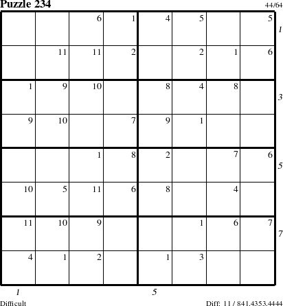 Step-by-Step Instructions for Puzzle 234 with all 11 steps marked