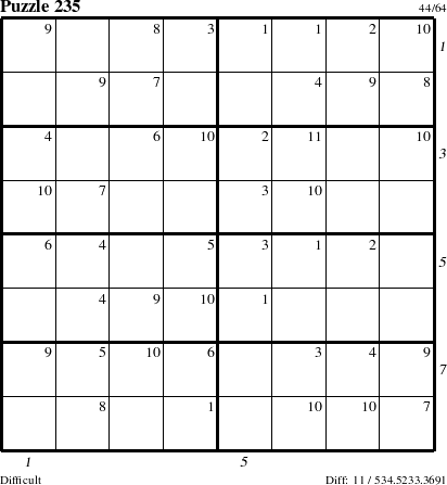 Step-by-Step Instructions for Puzzle 235 with all 11 steps marked