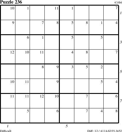 Step-by-Step Instructions for Puzzle 236 with all 12 steps marked