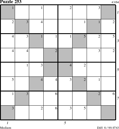 Step-by-Step Instructions for Puzzle 253 with all 6 steps marked