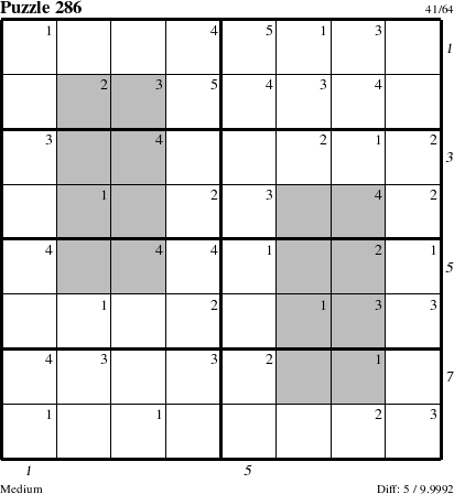 Step-by-Step Instructions for Puzzle 286 with all 5 steps marked