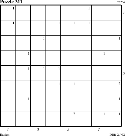 Step-by-Step Instructions for Puzzle 311 with all 2 steps marked