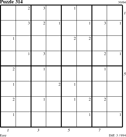 Step-by-Step Instructions for Puzzle 314 with all 3 steps marked