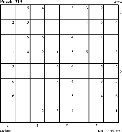 Step-by-Step Instructions for Puzzle 319 with all 7 steps marked